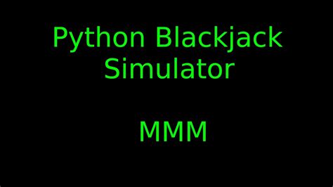 blackjack simulator python